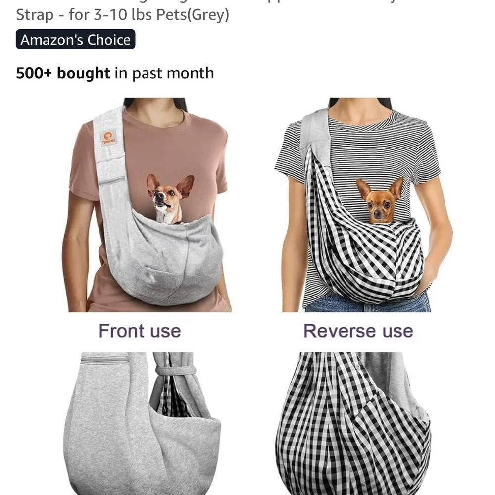 Gray Pet Sling Carrier